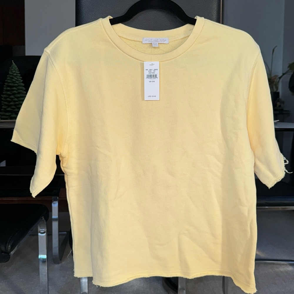 Don’t ask Why . Yellow tee shirt.size Small.